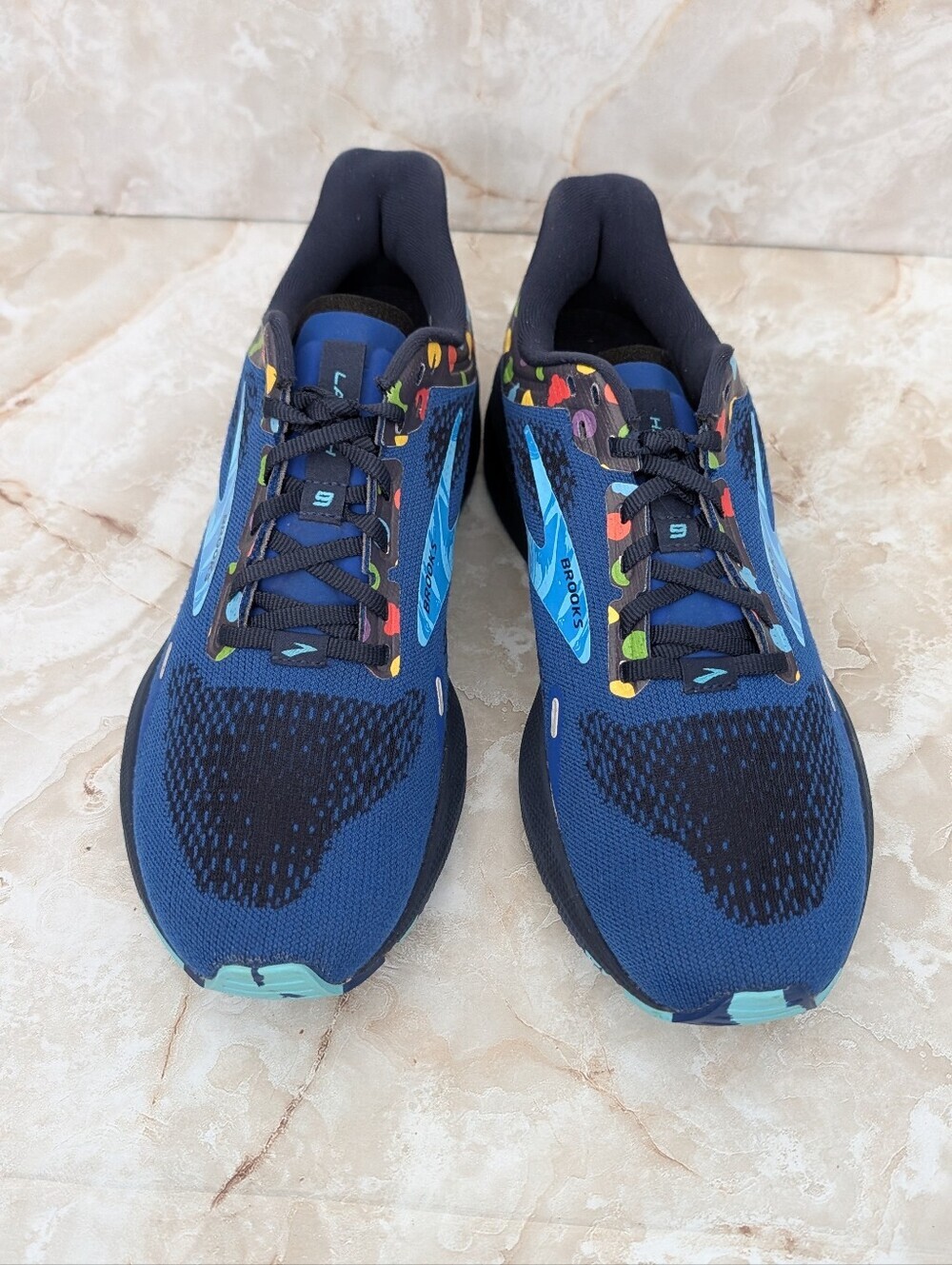 Brooks Men s Blue Multi-Color Running Sneakers Sz 8 - Picture 2 of 13
